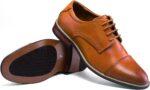 men Dress Shoes Formal Business Classic Lace Up Wingtip Oxford Shoes - Image 2